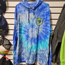 Load image into Gallery viewer, Tri-Fly Disc Golf 10-year Tie-Dye T-shirt Hoodie