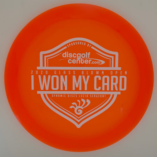 Dynamic Discs Lucid Sergeant - 2020 GBO 'I WON MY CARD'