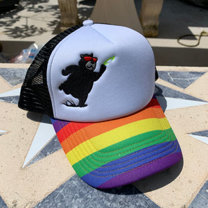 Fluffy Putz Rainbow Pride Adjustable Trucker Hat