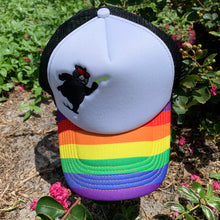 Load image into Gallery viewer, Fluffy Putz Rainbow Pride Adjustable Trucker Hat