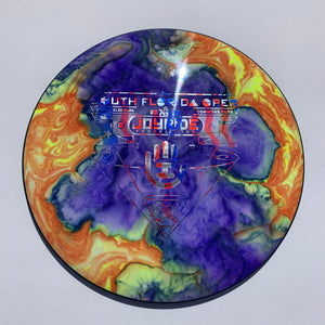 Dynamic Discs Fuzion-X Blend Trespass SFO 2018 Tournament Stamp - Beefy Dyes Custom